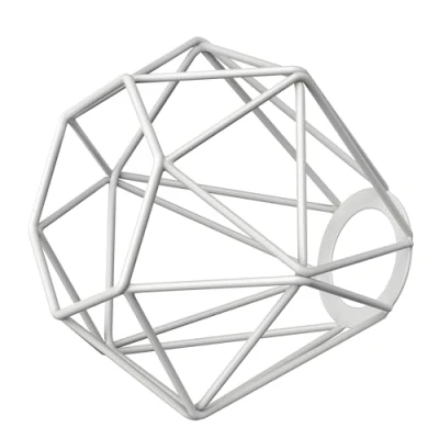 Immagine di ledscom.de paralume a gabbia, bianco, Ø 155 mm, paralume, di ricambio, sospensione, in metallo, vintage