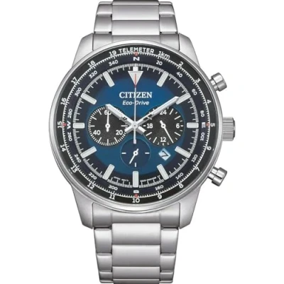 Immagine di Citizen Cronografo Eco Drive da uomo con cinturino in acciaio inox CA4500 91L, Argento, Moderno