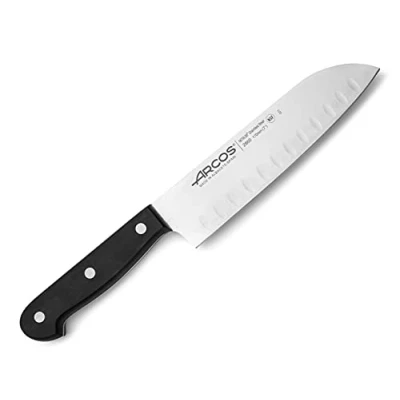 Immagine di Arcos Serie Universal Coltello Santoku Giapponese Coltelli asiatici Lama Acciaio Inossidabile Nitrum 170 mm Manico Polioxymetilene (Pom) Colore Nero