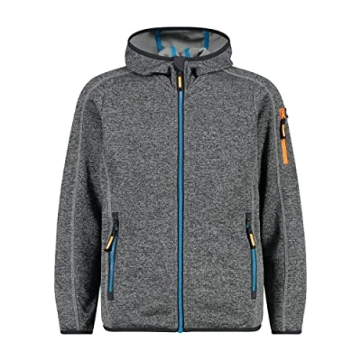 Immagine di CMP Giacca in Knit Tech da bambini con cappuccio fisso, Antracite Reef, 176