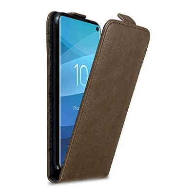 Immagine di Cadorabo Custodia per Samsung Galaxy S10 in Bruno caffè Protezione Stile Flip con Chiusura Magnetica Case Cover Wallet Book Etui