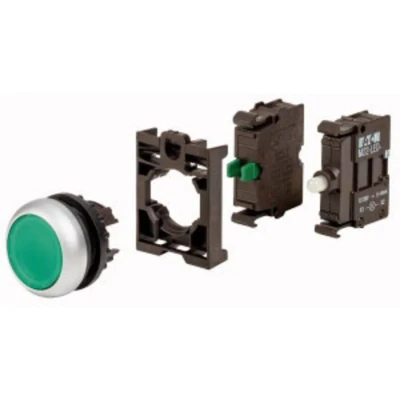 Immagine di Eaton 110930 M22 DL G K10LED BVP Pulsante illuminato Anello frontale in plastica 1 pz.