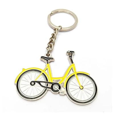 Immagine di ARFUKA portachiavi con ciondolo a forma di bicicletta, in metallo, per Natale, compleanno, portachiavi, uomini e donne