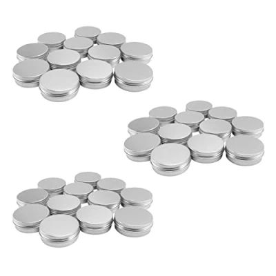 Immagine di KLKNE 36 vasetti da 50 ml in alluminio, capacità ml, vuoti, per cosmetici, candele, barattoli