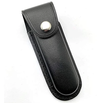 Immagine di Aibote Pieghevole Coltello a Lama Guaina da Caccia Custodia in Pelle Guaine Porta Borsa Tracolla per coltellino Svizzero Coltelli Tattici Pieghevoli