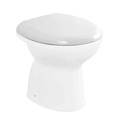 Immagine di Inbagno Copriwater dedicato Serie Clara, Modello Avvolgente, in ABS Colore Bianco, Cerniere Regolabili ed Installazione Facile