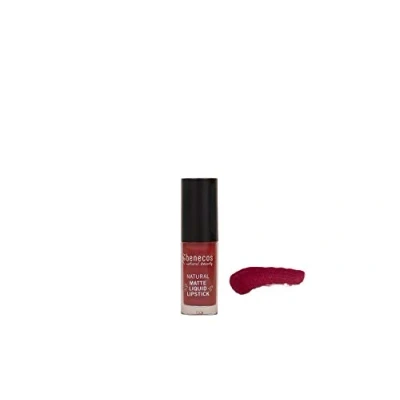 Immagine di Benecos natural beauty 95356 organic cosmetics rossetto liquido opaco altamente pigmentato con cera carnauba senza talco vegano bacche sanguinanti, 5 ml