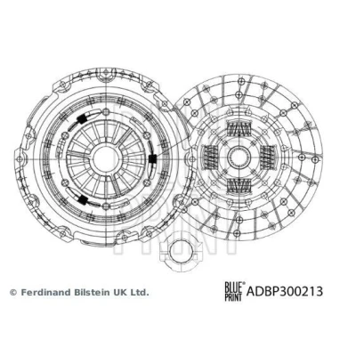 Immagine di BLUE PRINT ADBP300213 Kit Frizione a tre pezzi/in parti con grasso sintetico 260mm MAZDA: CX 5 II, I, 6 Station Wagon