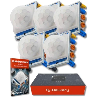 Immagine di AZDelivery Sensori di movimento HC SR501 PIR Modulo rilevazione compatibile con Arduino incluso un E Book!