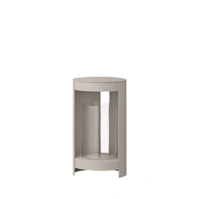 Immagine di Lanterna AYTM Ora, grigio marrone, altezza 28,2 cm, vetro, alluminio