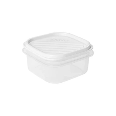 Immagine di Tatay Contenitore per Alimenti, Ermetico, Capacità 0,3L, Coperchio a scatto flessibile, senza BPA, Adatto al microonde e alla lavastoviglie, Bianco. Dimensione: 10 x 5,5 cm