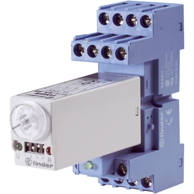 Immagine di Finder 85.04.0.012.0000 Relè temporizzato Multifunzionale 12 V/DC, V/AC 1 pz. Intervallo di tempo: 0.05 s 100 h 4 scambi