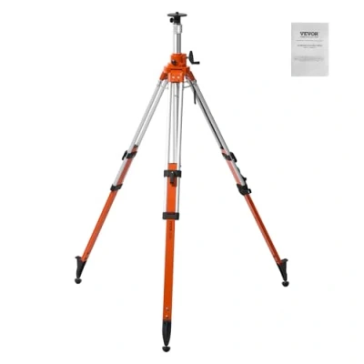 Immagine di VEVOR Supporto per Treppiede, Attacco Filettato Livella Laser, Regolazione Altezza 1145 2905 mm, con Bolla Livello Limitatore di Diffusione, Antiscivolo Sollevabili Capacità Massima 9,07 kg