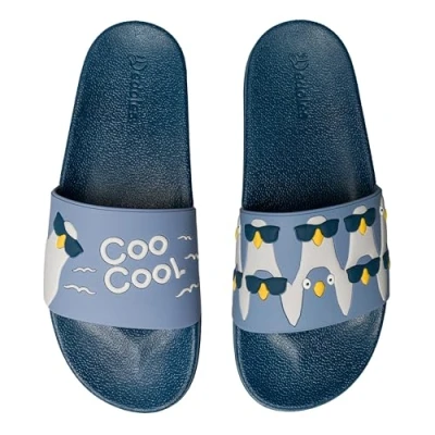 Immagine di Dedoles Ciabatte Donna Uomo &amp; Bambini Sandali per Spiaggia e Piscina con tanti Design Patatine Fiori Volpe Lama Nuvole Ketchup Regalo, Colore: Piccioni stilosi, Misurare: 38 EU