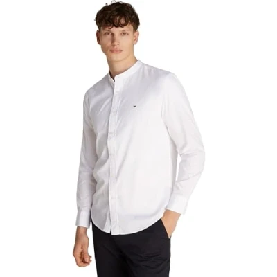Immagine di Tommy Hilfiger Uomo Camicia Flex Poplin Solid MAO Regular Fit, Bianco (White), 3XL