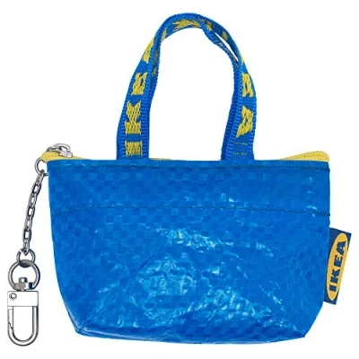 Immagine di Ikea borsa porta chiavi e monete KNOLIG, piccola con una cerniera, 1 set, Blu