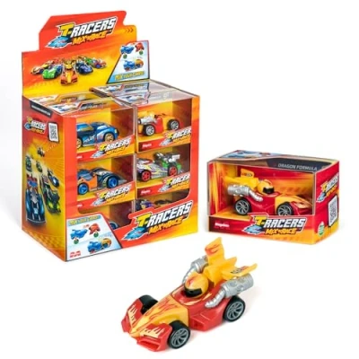 Immagine di T RACERS Mix &#039;N Race Collezione di 12 auto da collezione. Ogni rimovibile in due parti con intercambiabili. 1/2