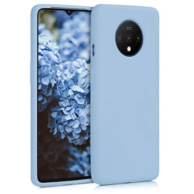 Immagine di kwmobile Cover per OnePlus 7T Custodia Back Case Smartphone in Silicone TPU Protezione Gommata blu chiaro matt
