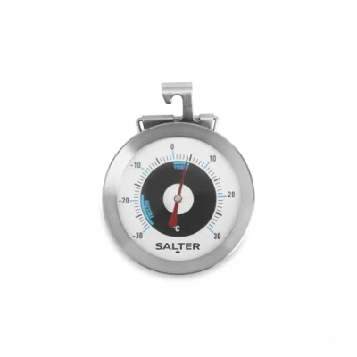 Immagine di Salter 517 SSCR Termometro da frigorifero/freezer, angolo regolabile, display in grassetto, facile lettura, appendere o appoggiare, 30C a 30C, lente d&#039;ingrandimento, acciaio inox