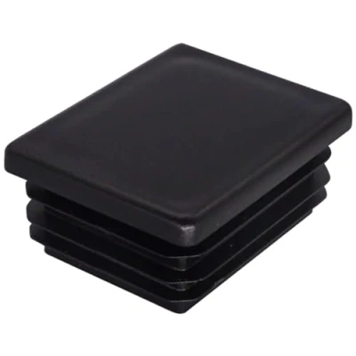 Immagine di SKIR&#039;CO tappi rettangolari in plastica, 40 x 50 mm, opachi, inserti per tubi rettangolari, pali di recinzione, colore nero RAL 9005, 18 pezzi