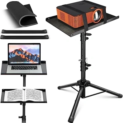 Immagine di CAHAYA Supporto per Proiettore da Terra Altezza Regolabile stand Universale Laptop PC Videoproiettore… (Stile Treppiede Stabile)