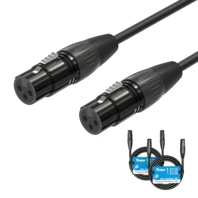 Immagine di Yinker Cavo microfono XLR femmina a (1,5 m, confezione da 2)