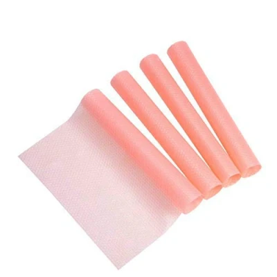 Immagine di Yosoo Set di 4pcs tappetini alla Moda antibatterici antimacchia e antimuffa Tappetino per Assorbimento dell&#039;umidit Agrave Base mensole Ripiani del Frigorifero 29 x 45 Pink