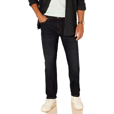 Immagine di Amazon Essentials Jeans Elasticizzati con Taglio Dritto Uomo, Indaco Scuro Tie &amp; Dye, 32W / 32L