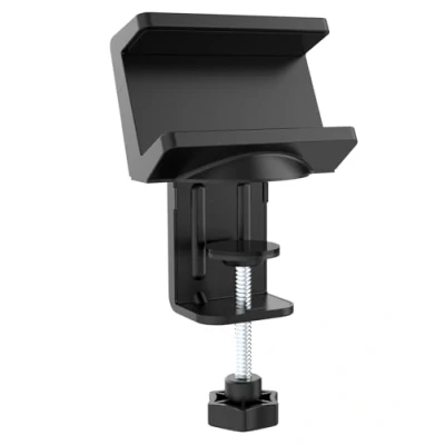 Immagine di MaxTrack NVZ2L Morsetto da tavolo per ciabatta elettrica o hub USB 50 a 70 mm di larghezza, supporto scrivania, cuscinetti protettivi in silicone,
