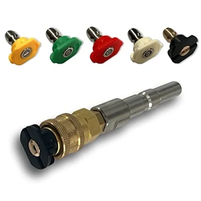 Immagine di M&amp;M Smartek Nipplo rapido D12 per Nilfisk Neptune KEW Alto Wap + 5 ugelli in acciaio inox a collegamento
