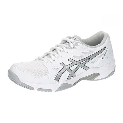 Immagine di Asics Gelrocket 11 Scarpe da pallavolo, Donna, Taglia: 42, White/pure silver Finta pelle / tessuto