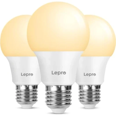 Immagine di Lepro Lampadina LED E27, Lampadine 806 lumen, Luce Bianca Calda 2700K, Angolo di Raggio 200, Super Luminoso e Nessun Sfarfallio, 8,5 W Equivalente a 60W, Pacco da 3