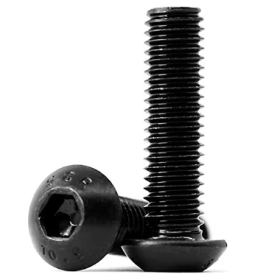 Immagine di KONGKI (30 pezzi) Viti a testa bombata M8 x 30 mm, con esagono incassato 10,9 gradi, in acciaio al carbonio, filettatura completa nera