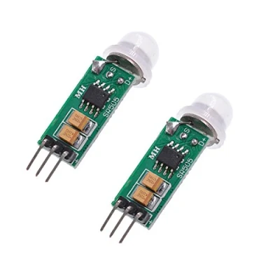 Immagine di Oiyagai 2 Pezzi Mini Modulo Rilevatore Sensore di Movimento Umano PIR a Infrarossi HC SR505 per Arduino