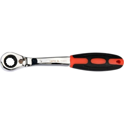 Immagine di YATO YT 02371 Cricchetto reversibile per inserti in dispenser di plastica Acciaio al cromo vanadio con funzionalità cricco