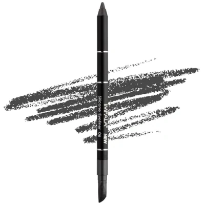 Immagine di Impala Matita Occhi Waterproof con Gomma in Silicone 06 Nero Grigiastro Opaco Texture Cremosa Facile da Applicare Colore Intenso, Durevole e Resistente all&#039;Acqua