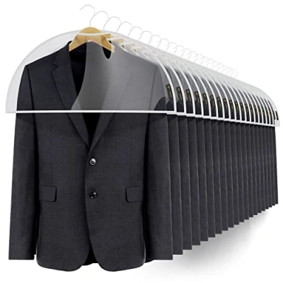 Immagine di Hangerworld 20 Custodie copri abiti, proteggi spalline in PEVA trasparente 30 cm