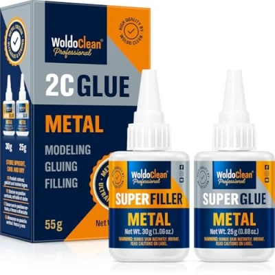 Immagine di Colla secunden liquida 25g con granuli 30g Bicomponente per Metallo impermeabile e resistente al calore