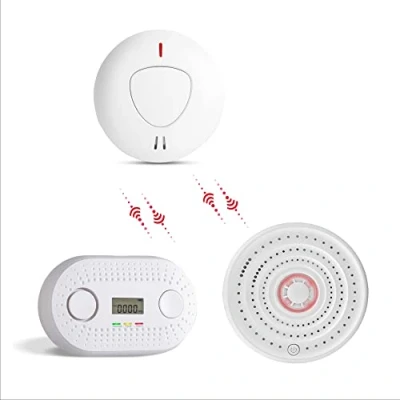 Immagine di fxo Rilevatore ottico di fumo, calore e monossido carbonio interconnesso 1 allarme calore, fumo CO Allarmi antincendio wireless Confezione multipla con batteria da 10 anni