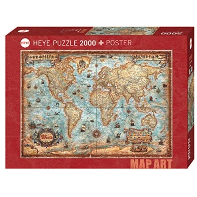Immagine di Puzzle 2000 pz The World NSF, Map Art
