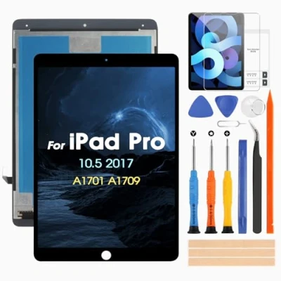 Immagine di ARSSLY per iPad Pro 10.5 LCD Display, Schermo 2017 A1701 A1709 Sostituzione Touch Screen Digitazer Assembly con Riparazione Kit (Nero)