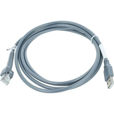 Immagine di vhbw cavo dati da spina USB 2.0 a RJ45 compatibile con Datalogic QuickScan Lite QW2100 lettore codici barre Cavo, 2 m grigio
