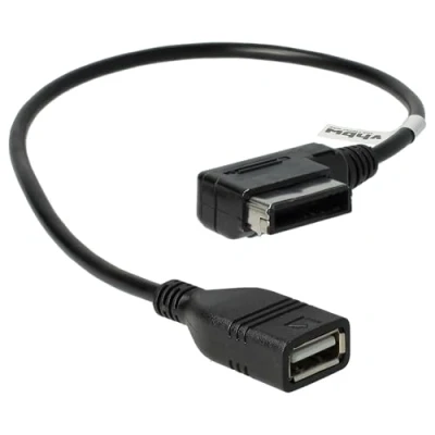 Immagine di vhbw cavo audio compatibile con VW Passat, Polo, Scirocco, Sharan, T5, Tiguan, Phaeton, RNS 510 (index A+) Adattatore USB, 37,1 cm, nero