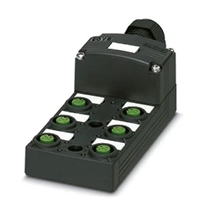 Immagine di Phoenix Contact SACB 6/ 6 L SC SCO P 1453009 Scatola sensore attuatore passiva Distributore M12 con filettatura in plastica 1 pz.