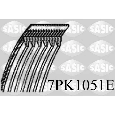 Immagine di SASIC 7PK1051E Cinghia Poly V 1051 7 elastico DACIA: Duster SUV, Dokker Express, Station Wagon, RENAULT: Megane 4
