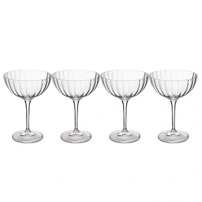 Immagine di Mikasa Treviso Set di 4 coppe, 300ml, bicchieri trasparenti senza piombo con effetto increspato per festeggiamenti