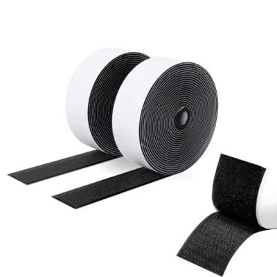Immagine di SUTOUG Nastro autoadesivo extra forte 30 mmx 3 m a strappo e gancio biadesivo per interni ed esterni Nero