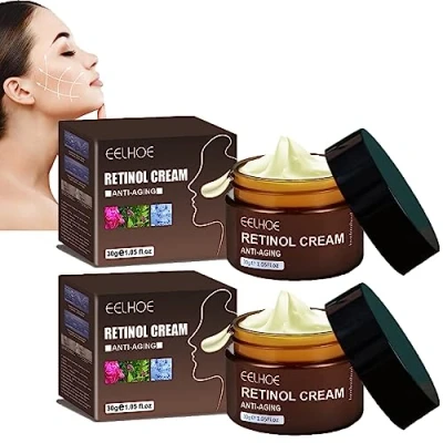 Immagine di 2 Pcs Retinol Anti Aging Wrinkle Removal Skin Firming Cream, &amp; Revitalizing Vibrant Glamour Cream Aging, Reduces Wrinkles and Fine Lines
