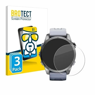 Immagine di brotect Pellicola Protettiva Vetro per Garmin Fenix 7S v Protezione Schermo (3 Pezzi) [Durezza Estrema 9H, Chiaro]