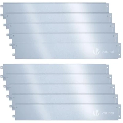 Immagine di VOUNOT Bordatura da Giardino, Prato in Acciaio galvanizzato, 10 m, Bordo di separazione Resistente, Recinzione Flessibile per Prato, Spessore 0,7 mm, 18 x 100 cm, Pezzi Giardino Piante orto